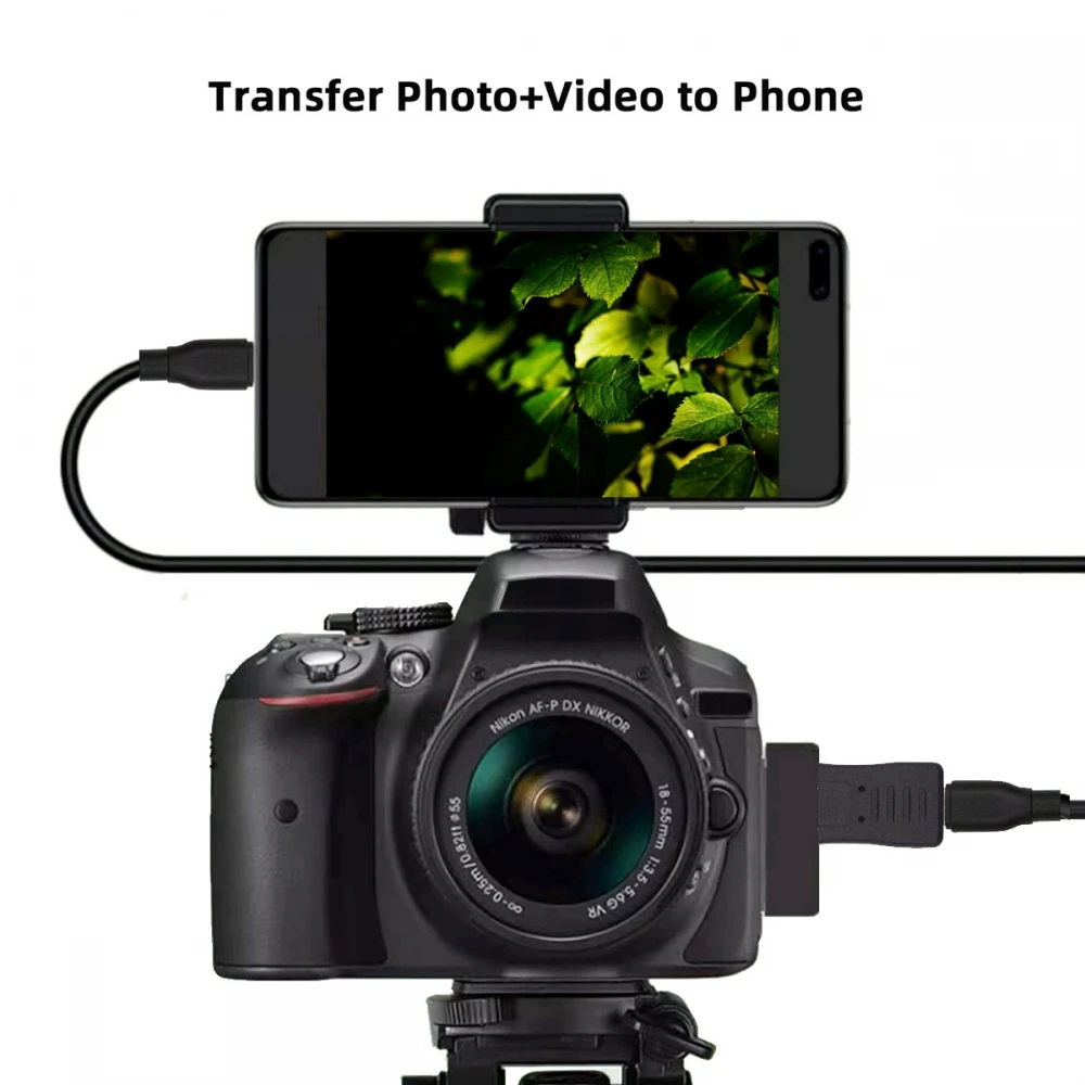 3pcs USB-C Type-C Micro Mini USB Female to Camera Mini 8P Data Power Adapter for Coolpix UC-E6 UC-E16 UC-E17 DSC-W DMC-S EX-Z