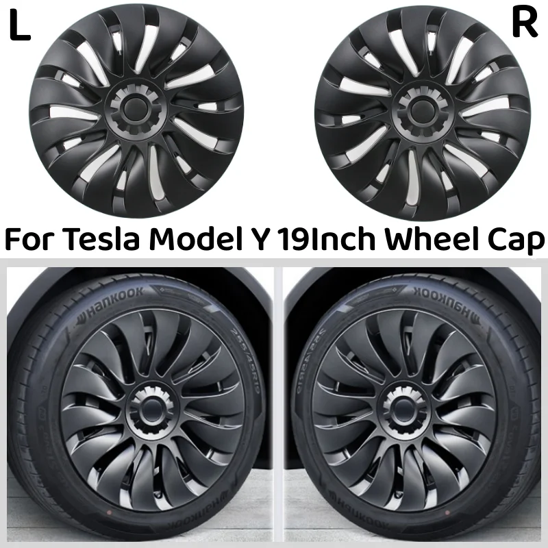 4PCS 19-Inch Wheel Caps Left & Right Side Wheel Hubcap Replacement Wheel Full Rim Cover For Tesla Model Y 2018-2024 Accessories