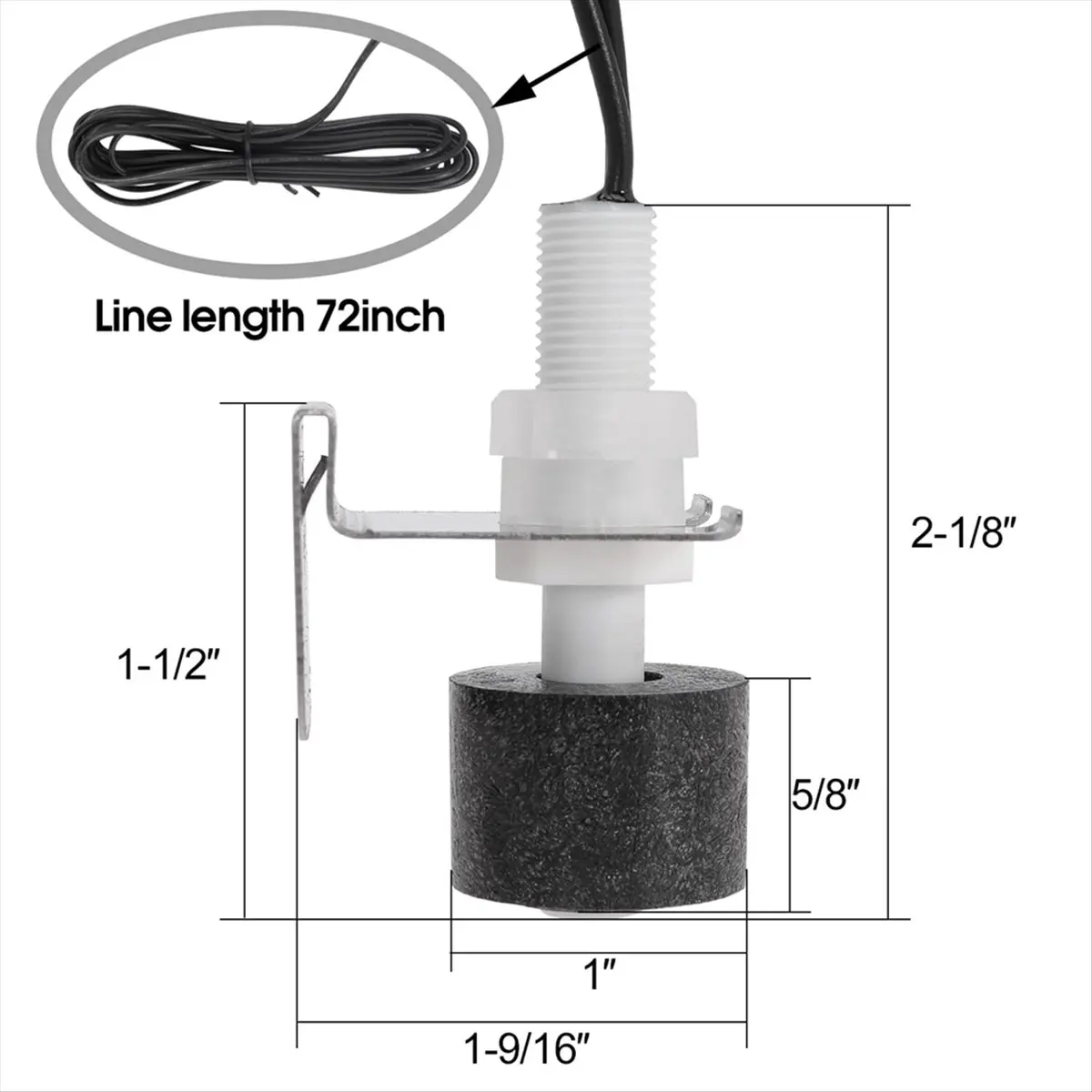 POPULAR-2Pcs SS3 Float Switch Condensate Overflow Safe-T-Switch Replace 97647 for HVAC Drain Pan Condensate view 6