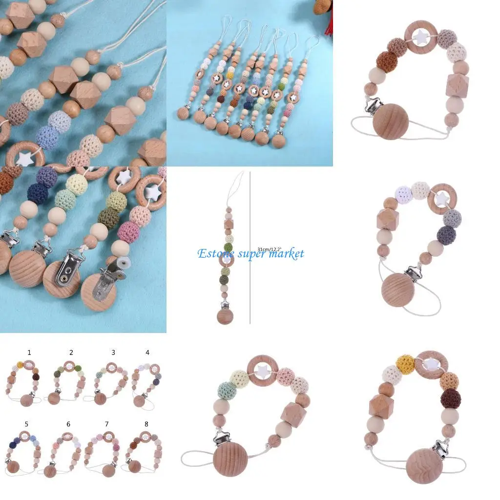 

090B Зажим для детской пустышки ручной работы, цепочка для соски с защитой от падения, зажим для соски, держатель для пустышки