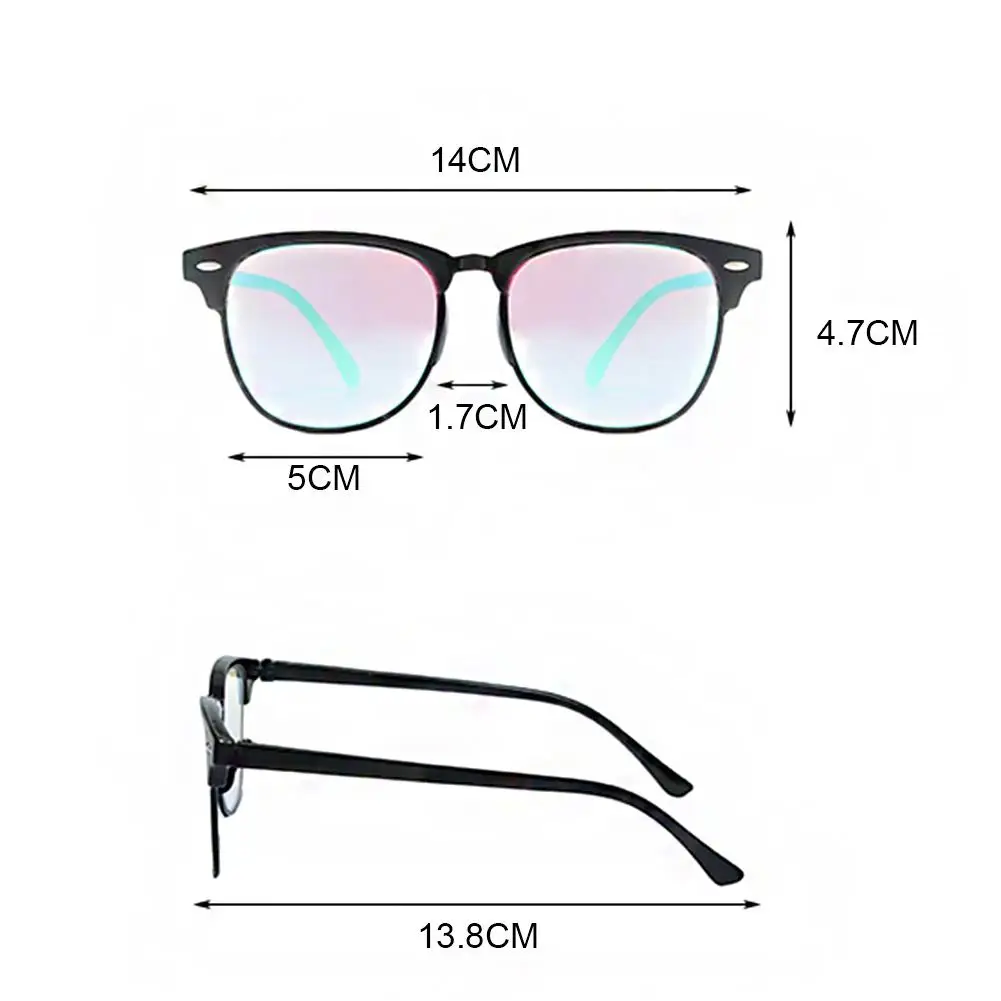 Portable Red Green Color-blindness Glasses Women Men Unisex Color Blind Corrective Spectacles Frame Driver Glasses For Daltonism