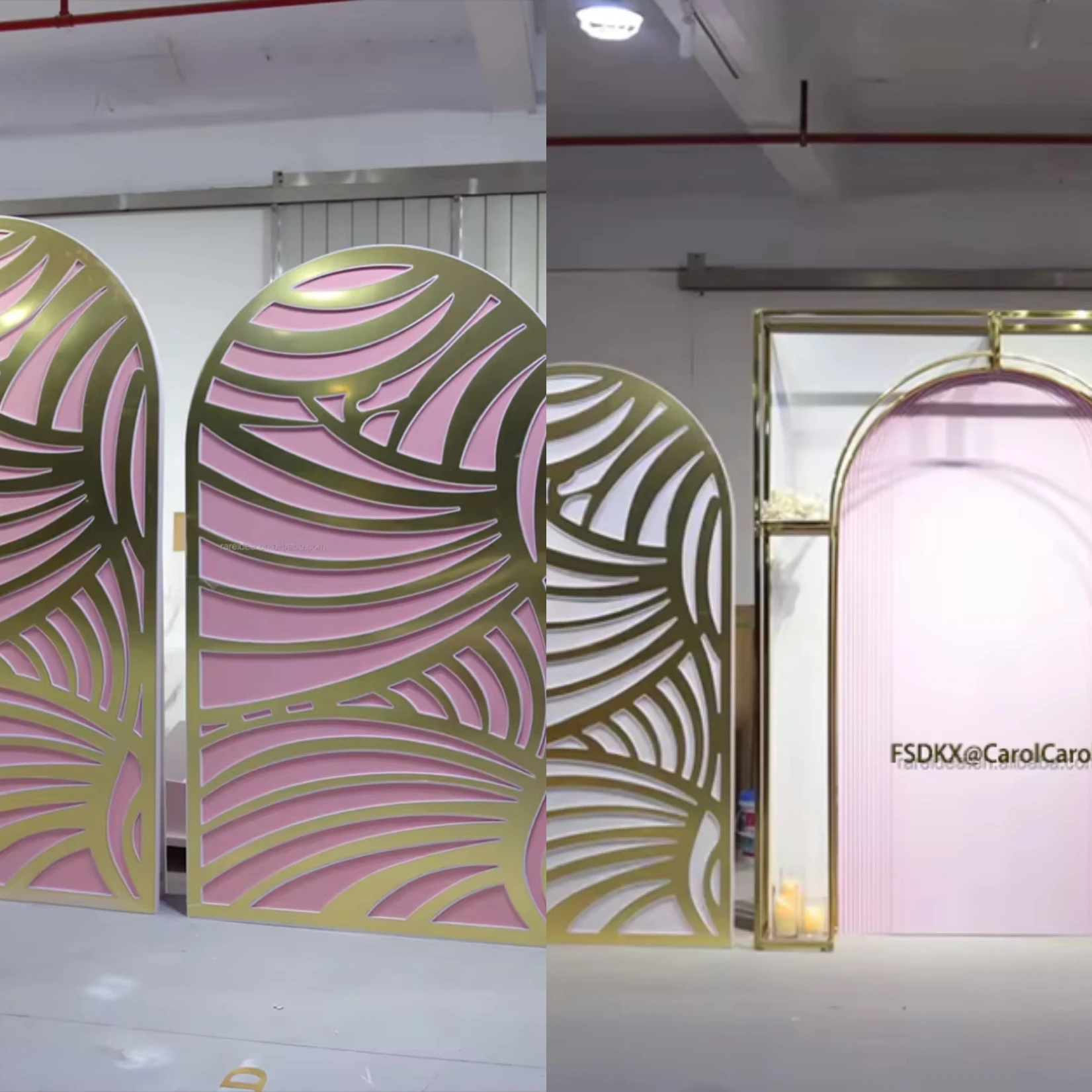 

Wedding Romantic Crescent Stand Arch Round Creative Design Backdrop