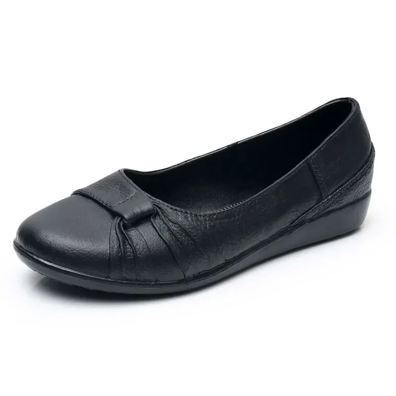 Zapatos De Mujer Women Cool Light Weight Black Anti Skid Comfort Slip on Flat Shoes Lady Fashion Spring Summer Work Loafers A256