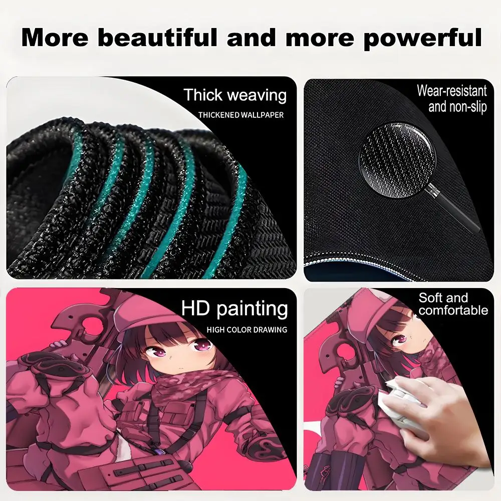 لطيف أنيمي العديد من رائعة خلفيات السيف الفن على الانترنت ساو ماوس الوسادة جميلة Asuna ماوس الوسادة عدم الانزلاق مقاومة للاهتراء لعبة كبيرة Des #6