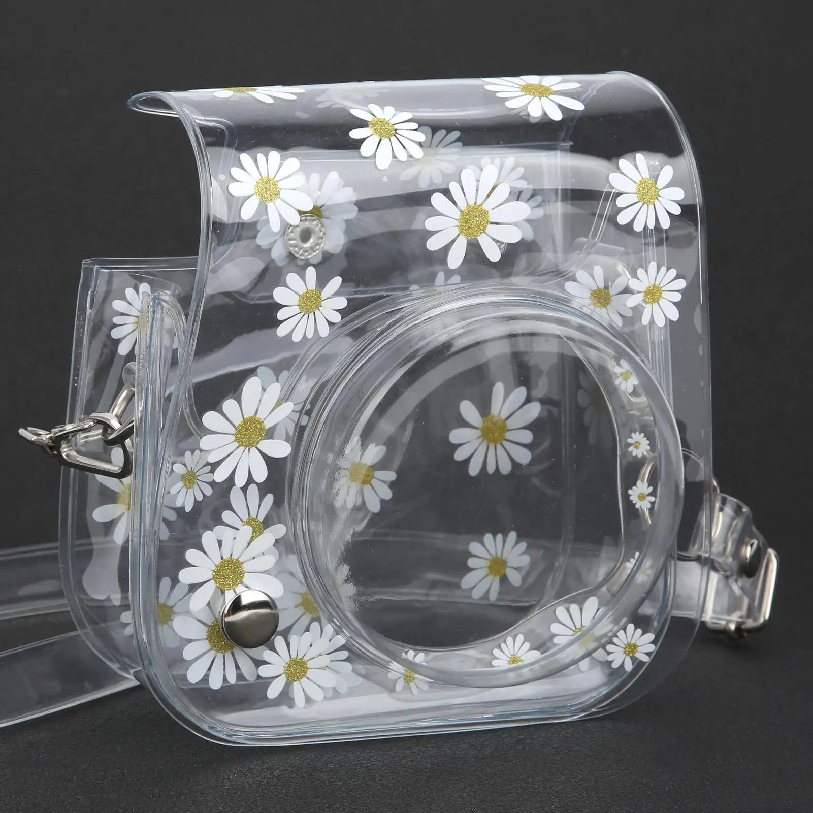 Waterproof PVC  Bag with Shoulder Strap for fujifilm  11/9/8 - Transparent Design