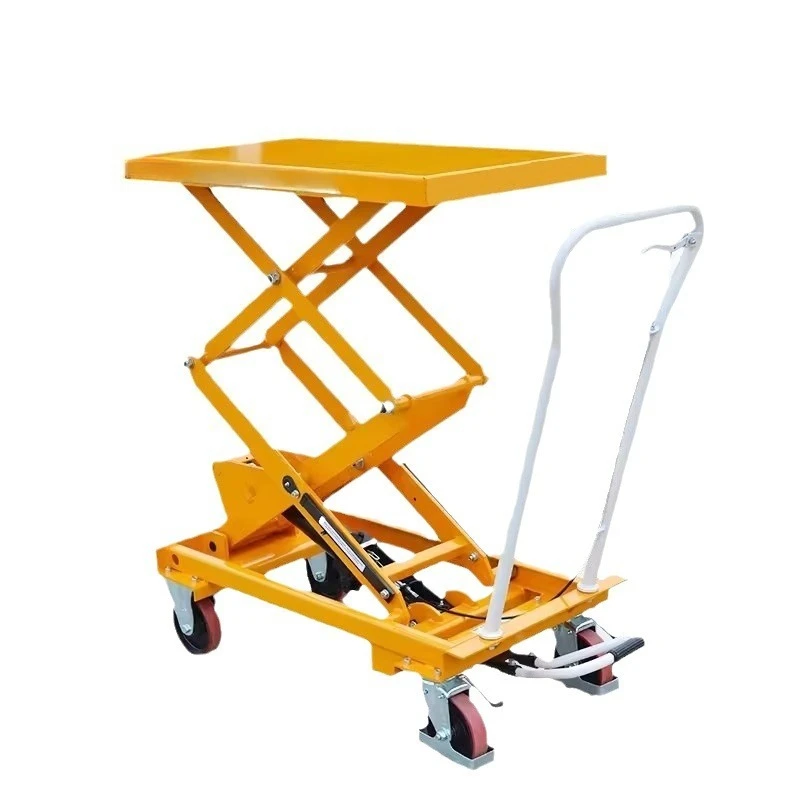 

Manual hydraulic platform car Pedal lift platform car Mobile truck