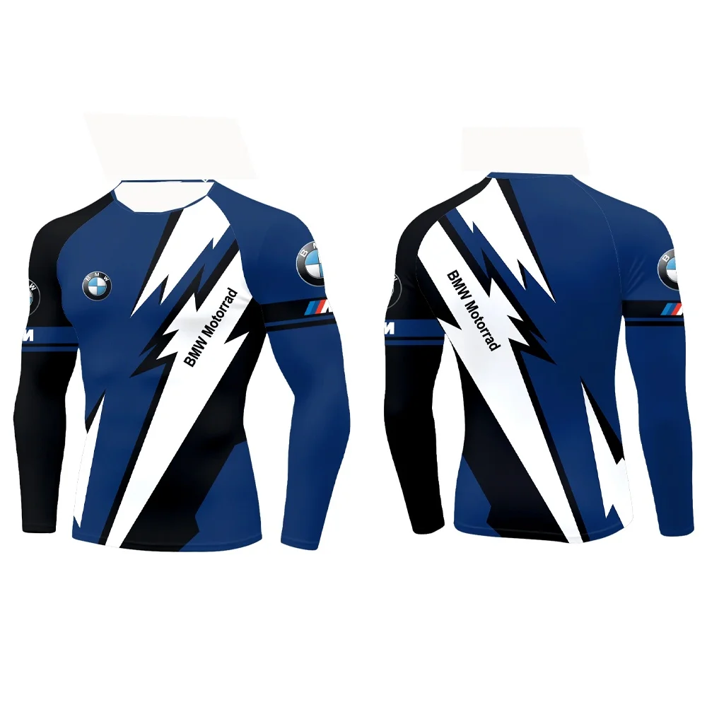 

BMW Motorrad Футболка с длинным рукавом и полувысоким воротником Нерегулярный геометрический узор Цвет сращивания Личный