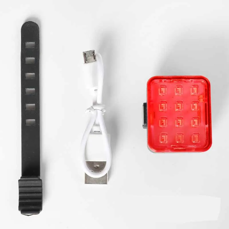 Feu arrière de vélo pratique, Rechargeable, sécurité, brillant, veilleuse légère, colorée, utile, équipement lumineux