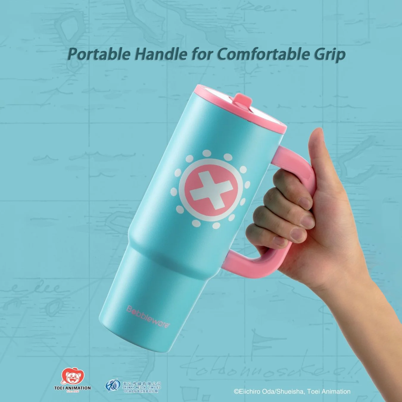 1pc Official One Piece Chopper Insulated Tumbler with Handle - Official Anime Merch for Daily/Car Use Perfect as a Holiday Gift - view 2