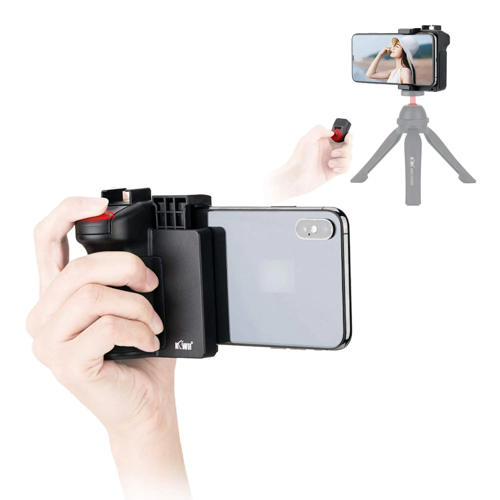 Handheld Gimbal Smartphone Camera Grip Handheld Stabilizer with Tripod Selfie Stick Folding for Phone Hand Grip Stabilizer