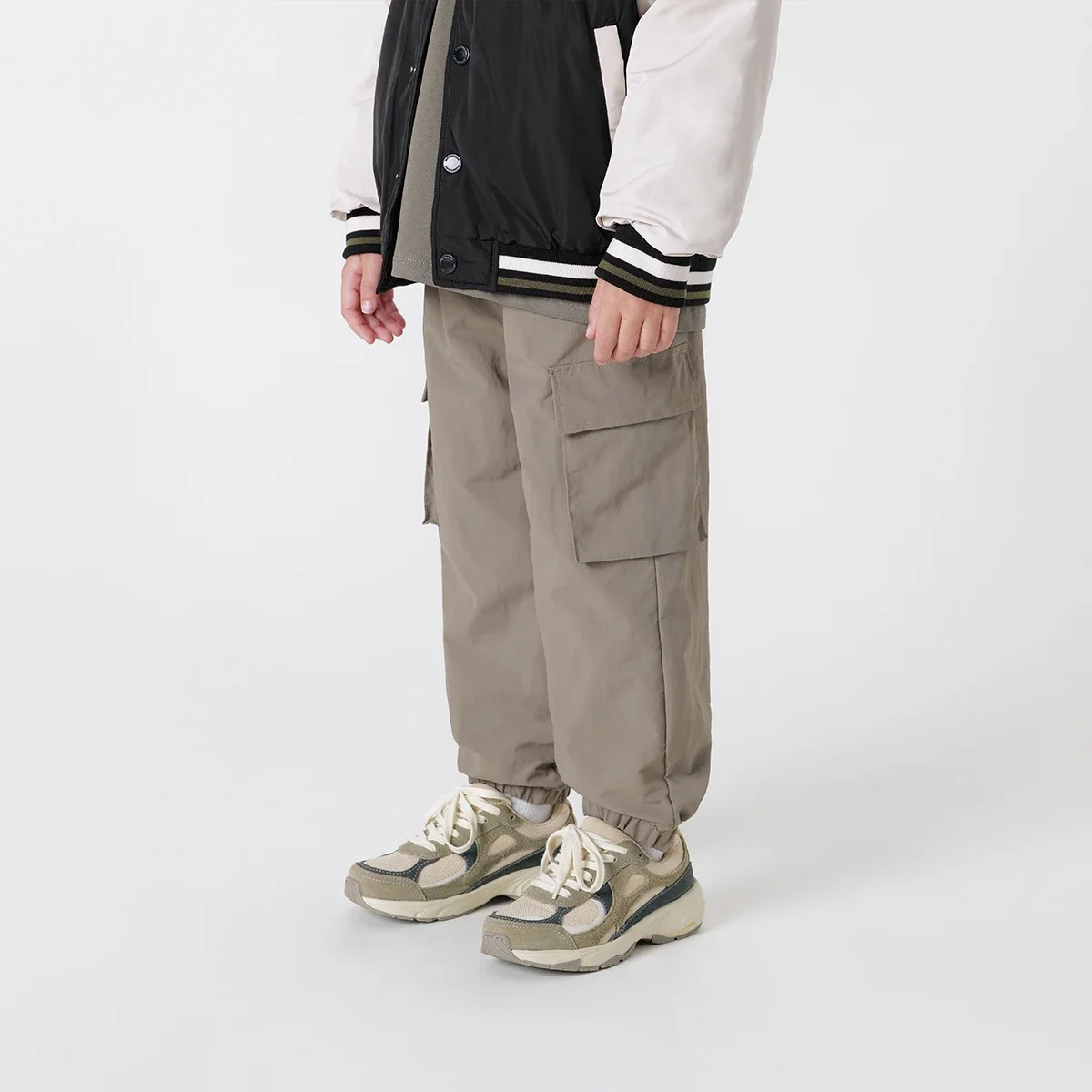 

MARC&JANIE Three-proof Fabrics Outdoor Style Boys Workwear Pants Drawstring Pants for Winter 232009