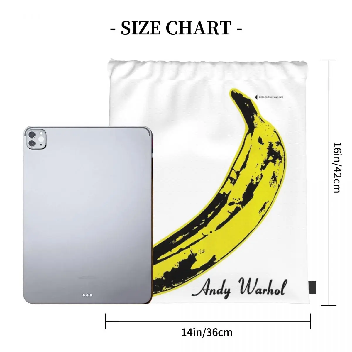 Andy Warhol Banana Velvet Underground Backpacks Portable Drawstring Bags Sundries Bag Book Bags For Man Woman School