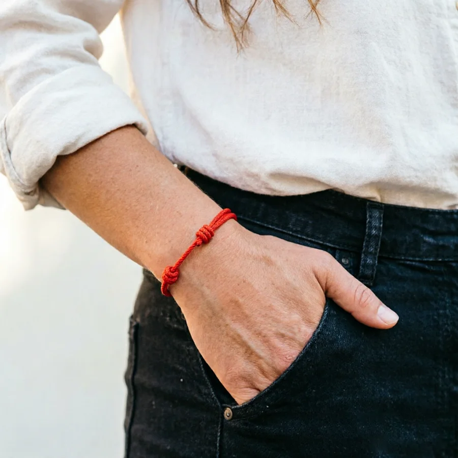 Noter New Good Luck Armband mit rotem Faden, Unisex, hochwertig, handgefertigt, geflochten, Freundschaftsarmband, verstellbar, 11 Farben erhältlich