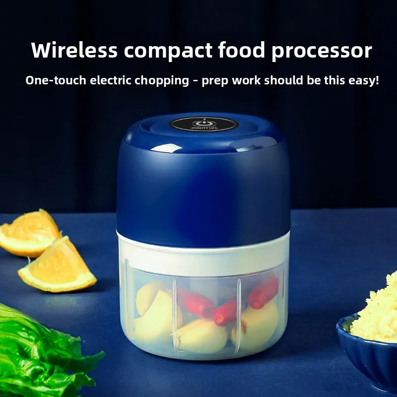 Hot Sale Mini Electric Garlic Chopper 100ml Portable Cordless USB Charging Kitchen Grinder Tool for Onion Vegetable Meat Grinder