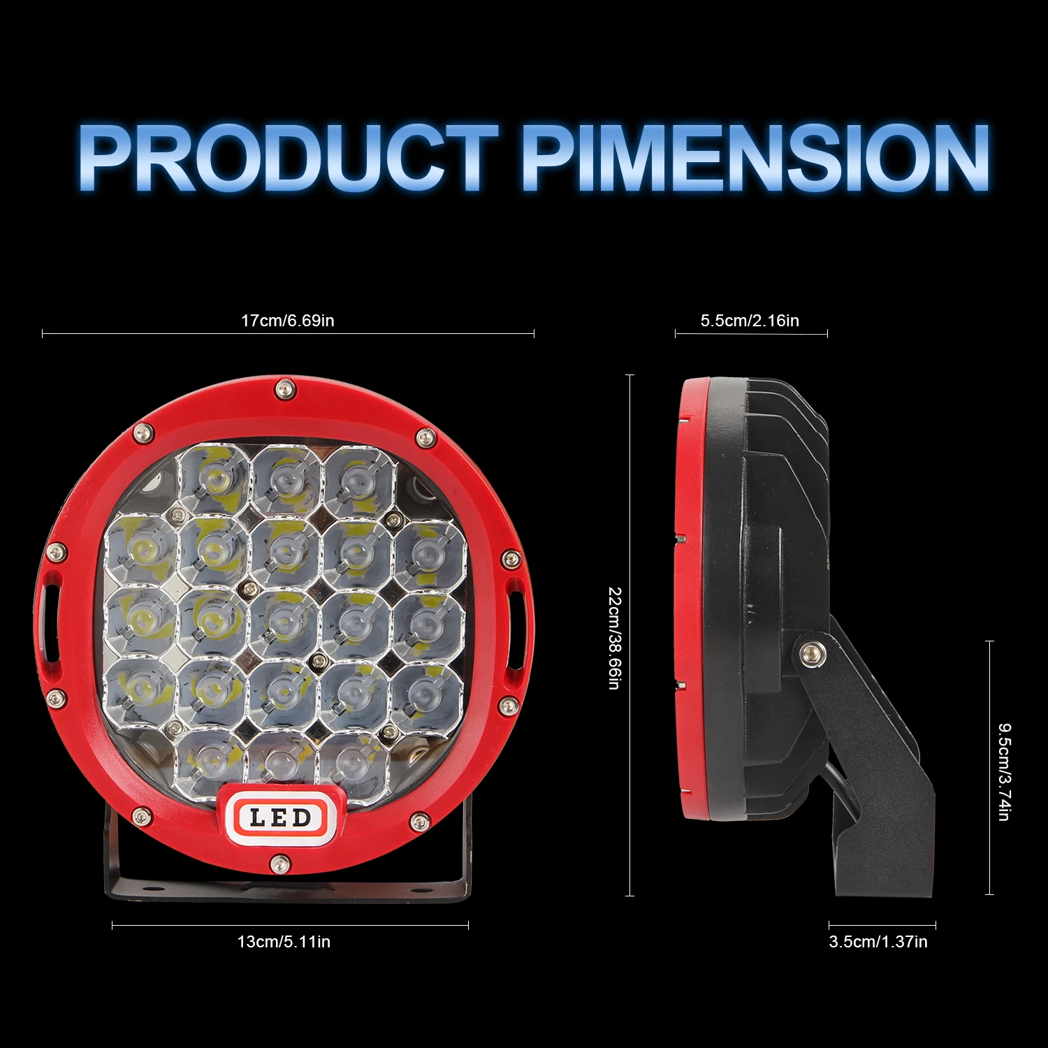 Faretto per camion luce da lavoro fuoristrada accessori per veicoli LED auto Daytime Driving Truck moto Bike illuminazione impermeabile