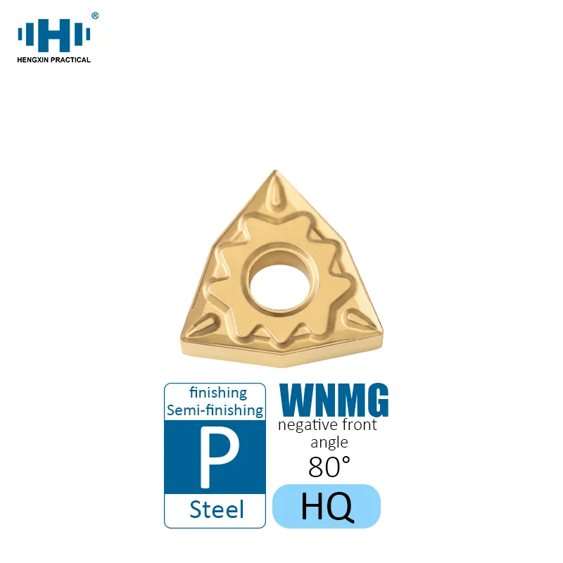 

HENGXIN Tungsten Carbide Inserts WNMG080404 WNMG080408 WNMG080412 HQ WNMG S230G External Turning Tools CNC Lathe Cutter Tool CVD