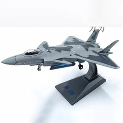 Diecast 1:100 Scale J-20 fighter Alloy Simulation Stealth Aircraft Finished Model Static Decoration Souvenir Gifts For Adult Boy