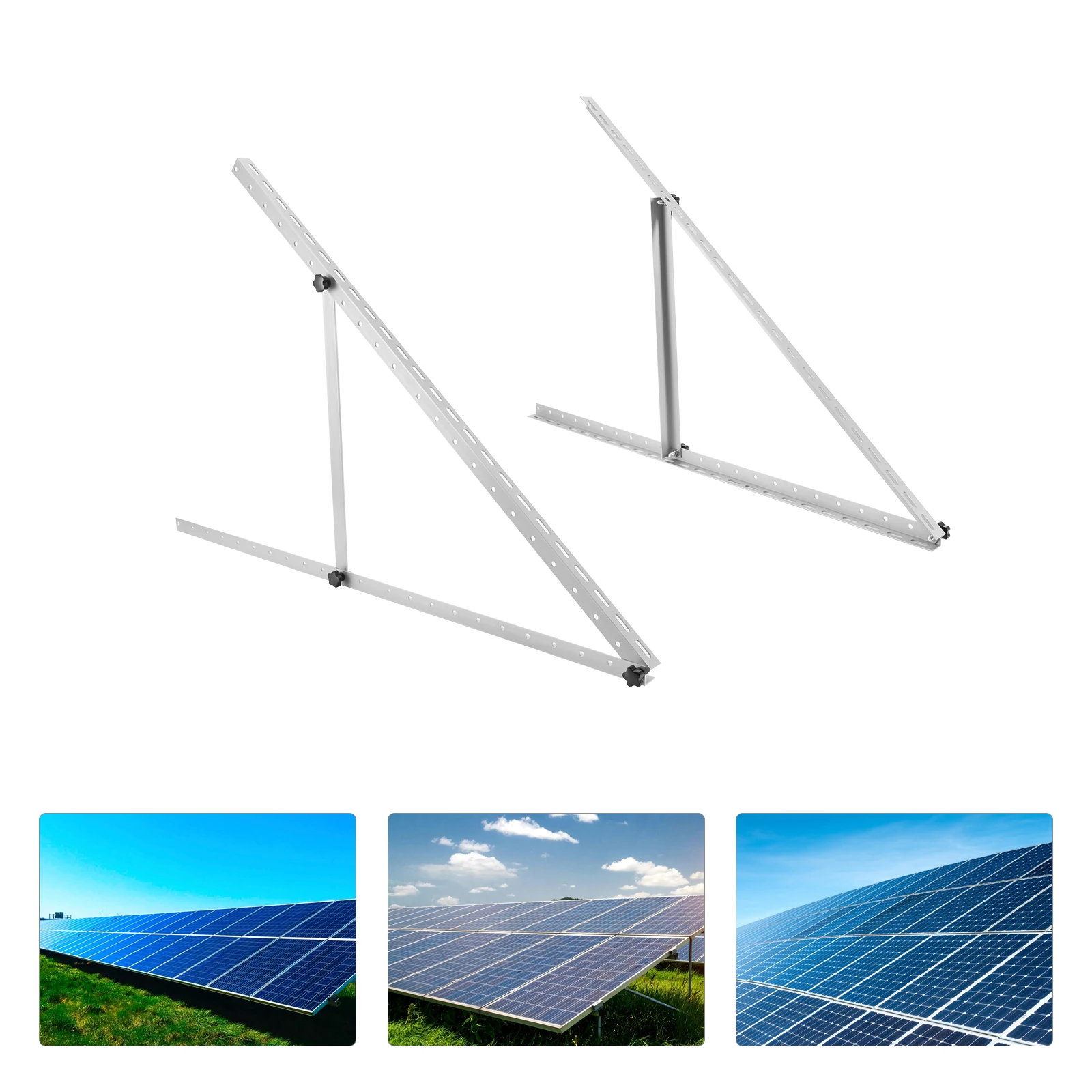 2pcs Adjustable Solar Panel Tilt Mount Brackets RV Flat Surface Mounting Set 45