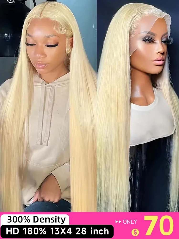 Hd Transparent 613 Blonde Wigs 13x4 13x6 Lace Front Human Hair Wig Pre Plucked Bone Straight Lace Frontal Wigs 250 300 Density