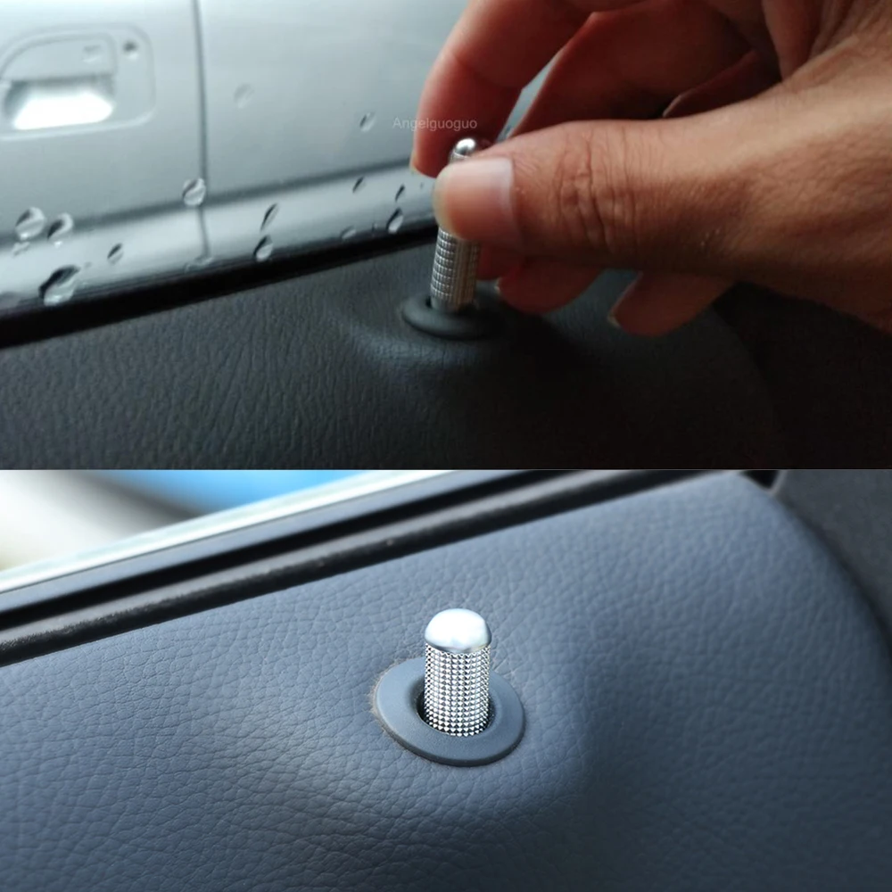 Car Door Bolt Lock Pin Trim Cover Interior Accessories for Mercedes Benz C E GLC GLE  W205  W213 X253  Auto Door Bolt  Ring