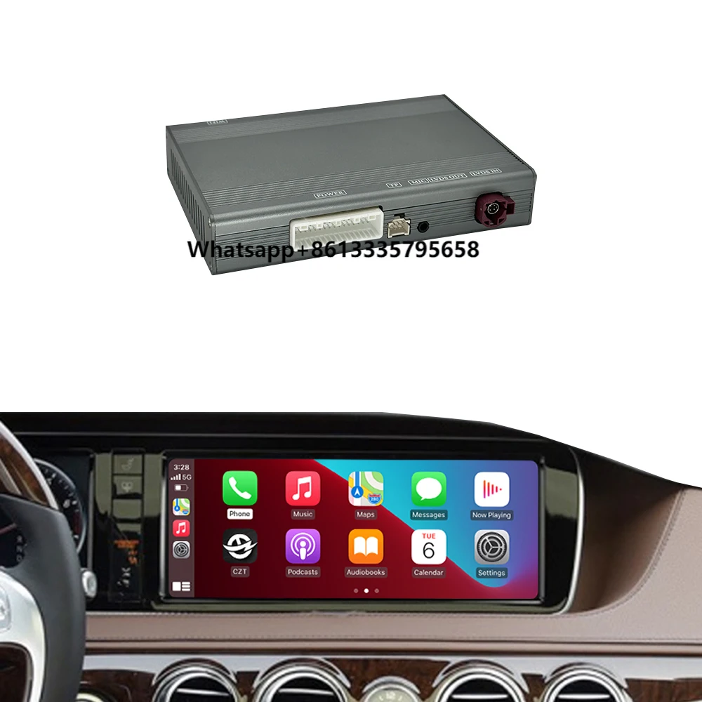 

CZT-AUTO Wireless CarPlay for Benz NTG 5.0 CLA CLASS 2014-2017 12.3" Round Touch Display Radio Android Auto