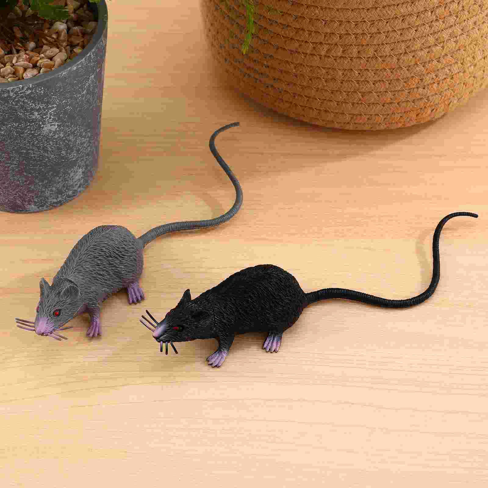 Souris Pour Chat ratón de simulación, juguete para gato, rata realista, modelos de ratas falsas, trucos de ratones