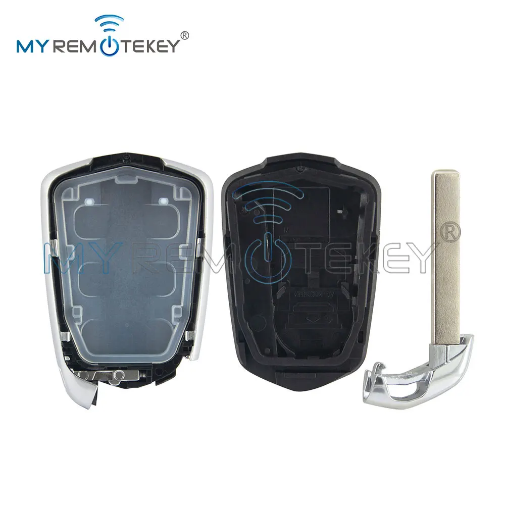 REMTEKEY 스마트 자동차 키 폴딩 쉘 리모컨 케이스 FCC HYQ2AB HYQ2EB (캐딜락 에스컬레이드 ESV ATS CTS SRX XTS 3/4/5/6 버튼용)