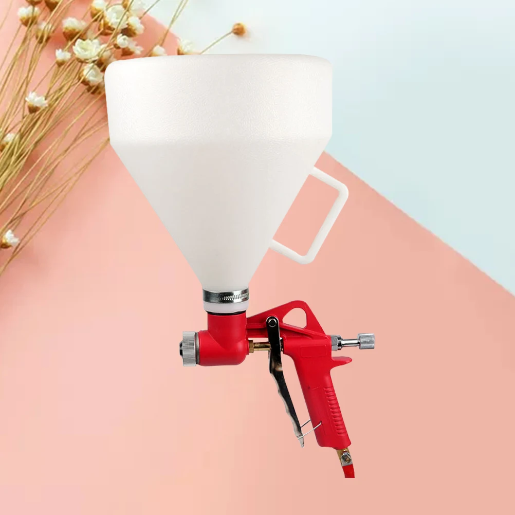 

6L White Plastic Pot Coating Sprayer Stainless Steel 3 Nozzle Red Painting Sprayer For Buildings Furniture Wood Cement Mortar