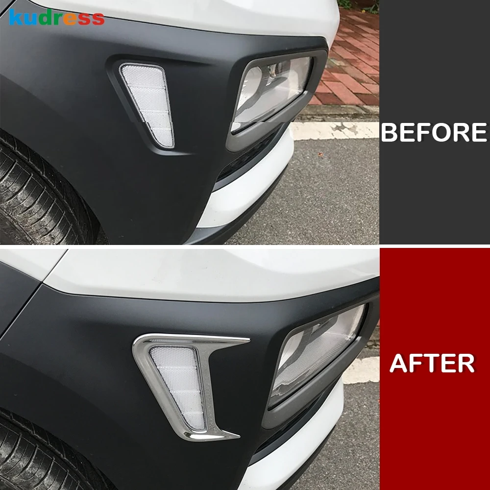 

Для Hyundai Kona Encino Kauai SUV 2017 2018 2019 2020 хромированная передняя боковая поворотная лампа автомобиля, крышка, накладка, аксессуары