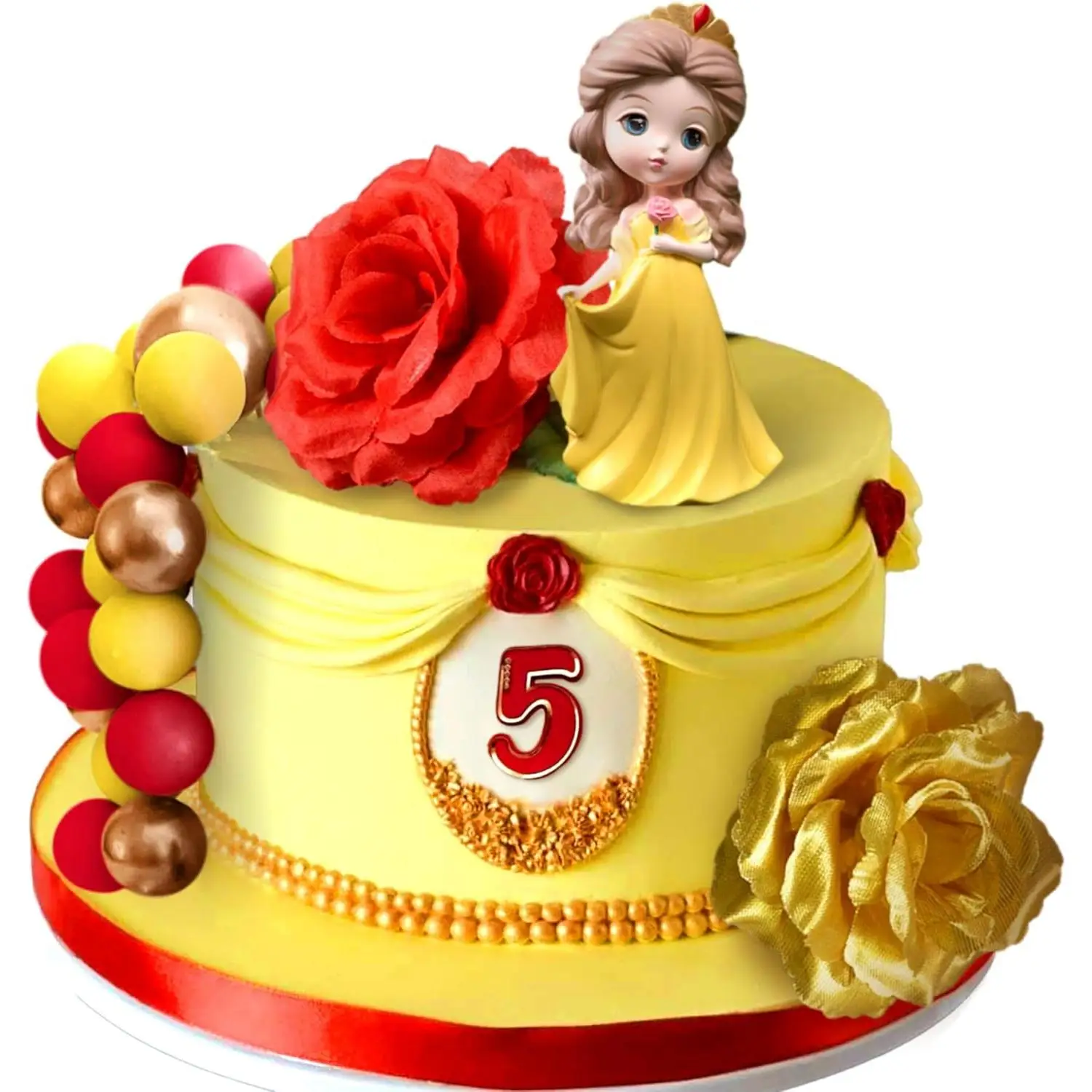 Luxury Princess Cake Decorations Princess Cake Topper Princess Castle Cake Toppers For Girls Birthday Party Supplies Favors