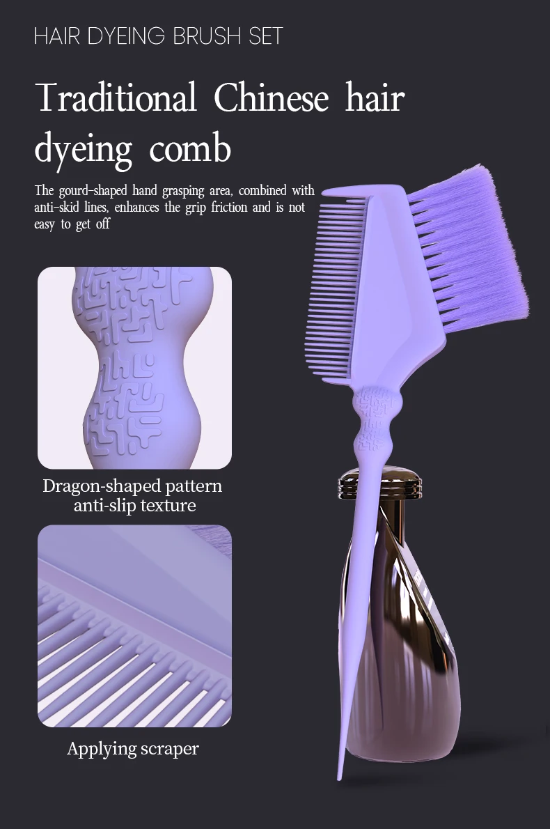 4 stücke Professionelle Haar Färben Kit Farbe Mischen Schüssel mit Pinsel Tönung Große Kapazität Toning Container Haar Styling Werkzeuge Salon – Detail 6