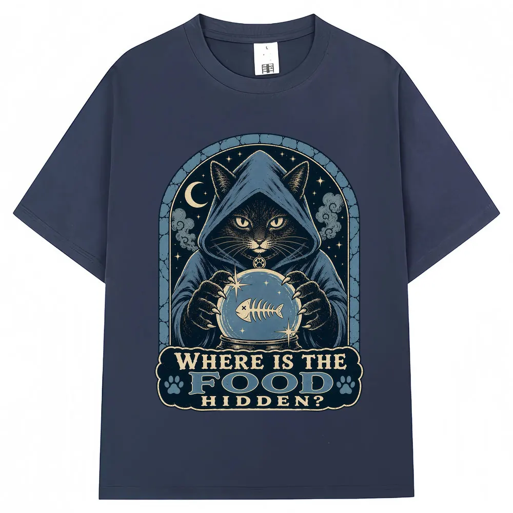 Japanese Style Where Is The Food Hidden Graphic T Shirts Fashion Vintage O-Neck Men Women T-shirts Oversized Cotton Casual Tees