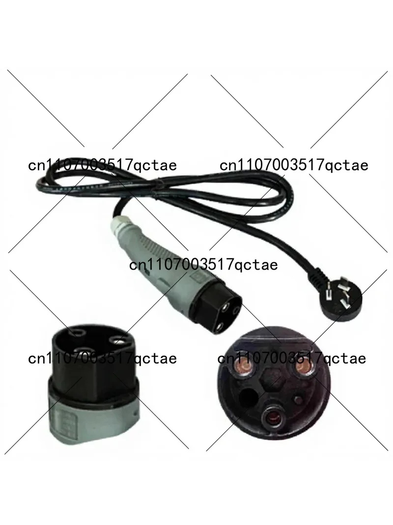 Electric Car Charging Gun 16A Plug Socket 2.5 Flat Wire Connector Set for Home Use