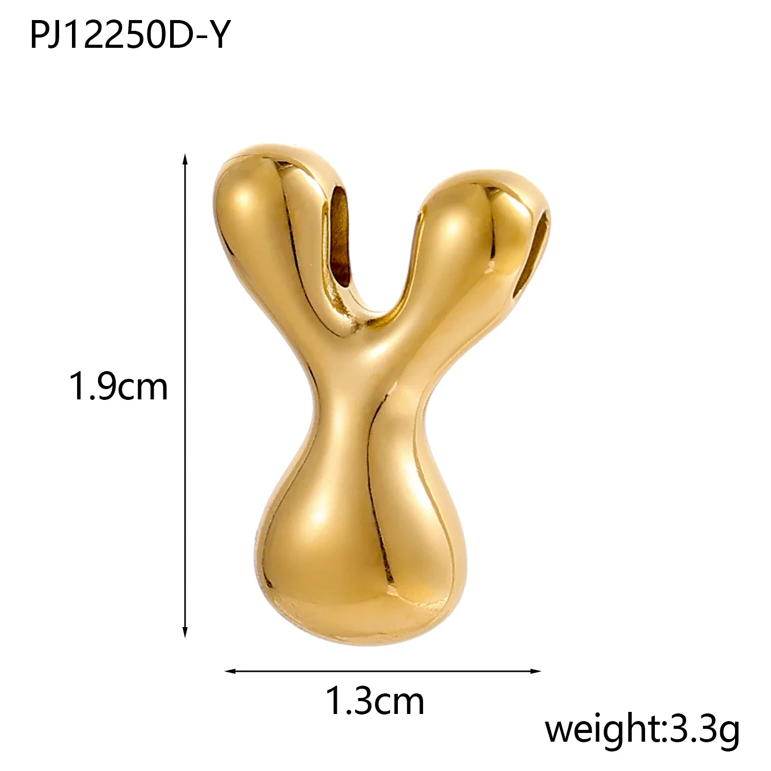 Gold Plated Stainless Steel 26 Letter Charms Set Heart Zircon Pearl Initial A-Z Alphabet Letter Pendants for DIY