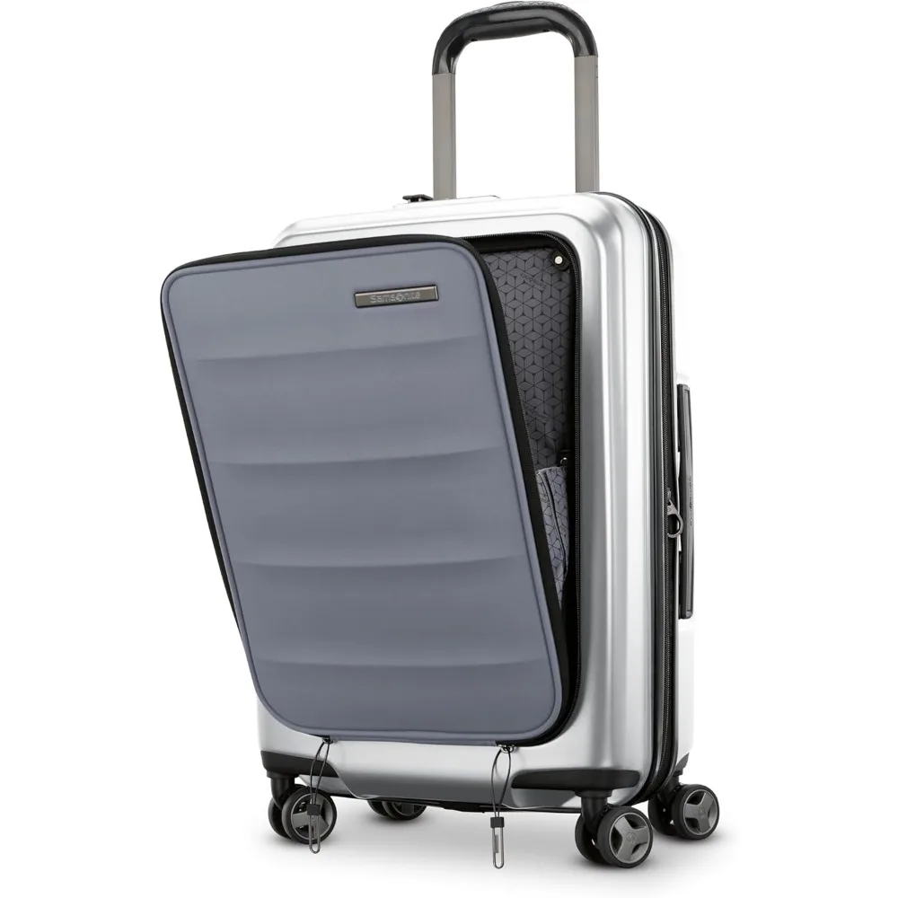 Conjunto de bagagem rígida extensível leve com bolso frontal, 21 bolsas de mão e 28 grandes verificadas para viagens