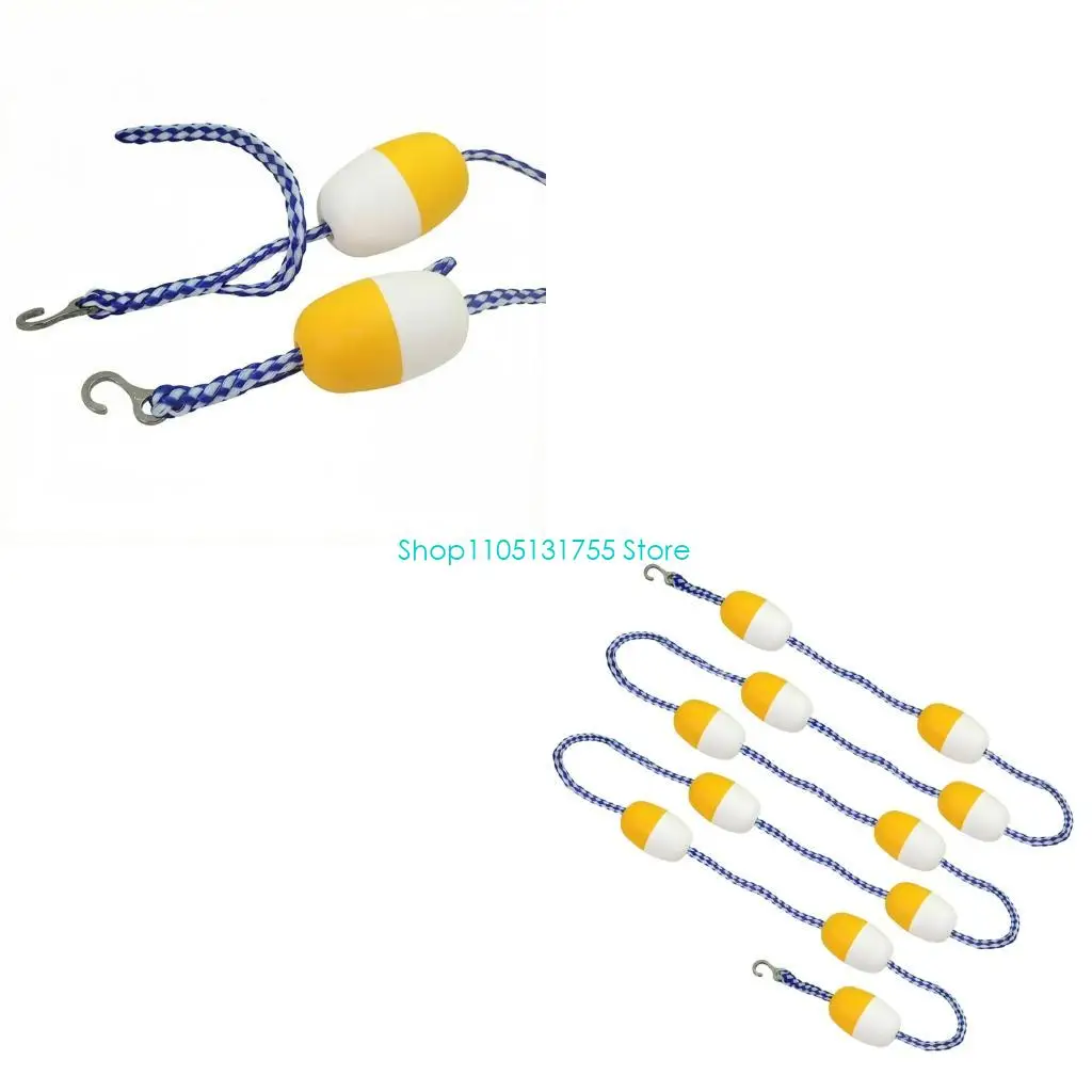 K0EF Swimming Pool Lane Line 5M/196.85Inch with Float and End Hook, Plastic Divider Rope for Swim Training and Lap Practice