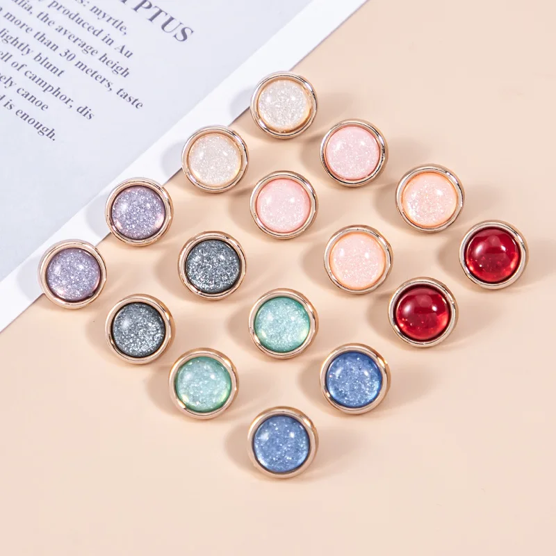 20pcs Metal Shirt Buttons Small Fragrant Wind High-Grade Buttons Women's Clothing Chiffon Knitted Cardigan Button Pearl Wholesal
