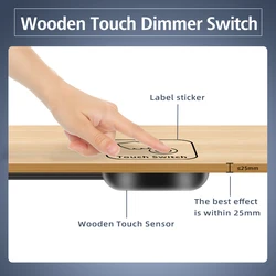 12V 24V 60W 5A Penetrating Touch Switch Dimmer Controller for Concealing Mounted Wood Panel Stone Plastic LED Light Touch Switch