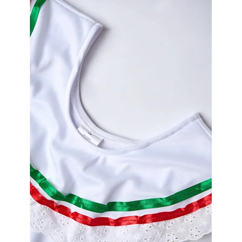 Sky02 милое мексиканское кружевное платье для девочек, детский мая Фестиваль, экзотический этнический фестиваль, карнавальный костюм88Li #