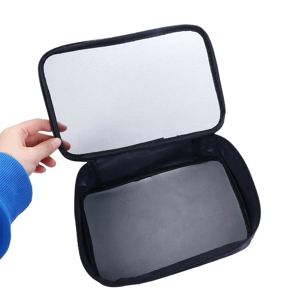 Casual Simple Travel Nylon Toiletry Bag Zipper Wash Pouch Storage Bag Bath Storage Makeup Case Mesh Cosmetic Bag