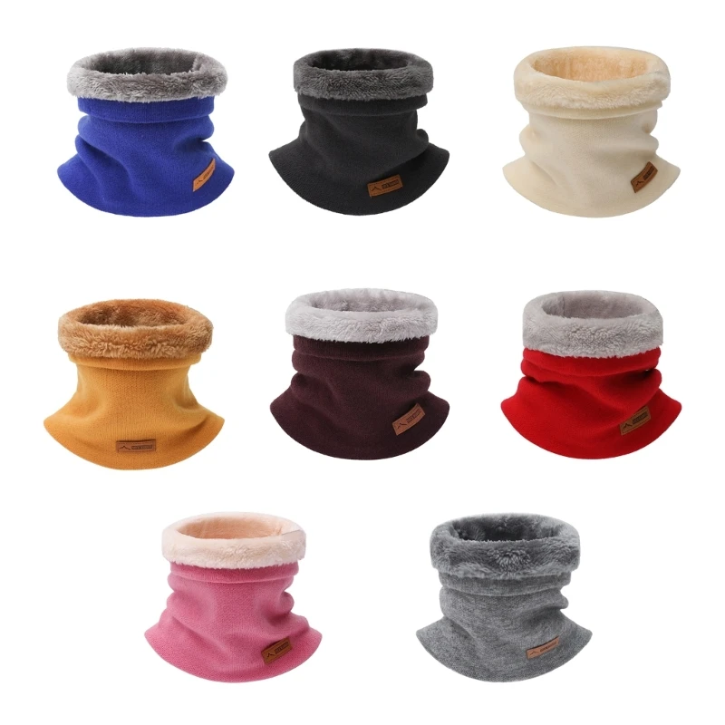 Thick Neck Gaiter Inner Plush Neck Tube Scarf Winter Neck Warmer Elastic Neck Collar Outdoor Adventure Skiing Scarf