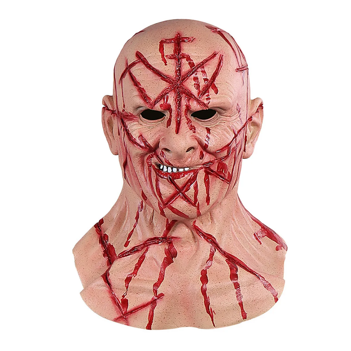 2024 Creepy Halloween Mask Smiling Demons Evil Cosplay Scary Halloween Costume Props Suministros Para Fiestas