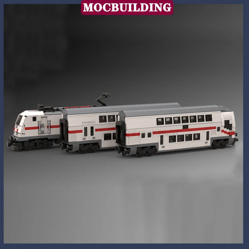 MOC City Train Model Building Block Assembly Power Railway Carriage Collection Series Toy Gifts