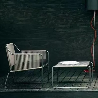 Leisure rattan outdoor dining table and chairs simple solid wood