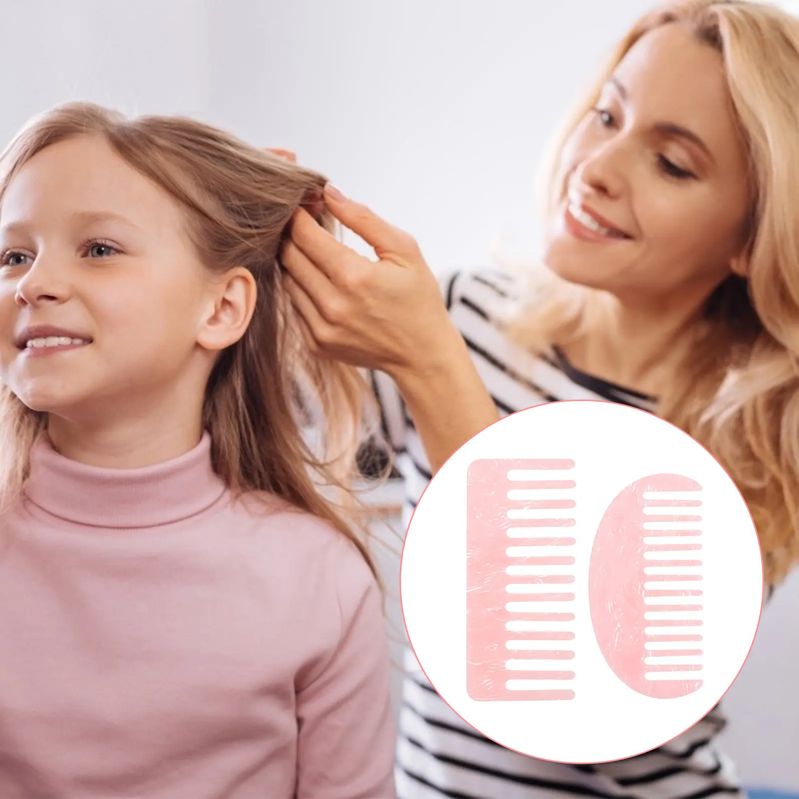 

2Pcs Hair Combs Acetate Teeth Side Combs Massage Scalp Stimulation Retro Marble Prints Hair Accessories for Women