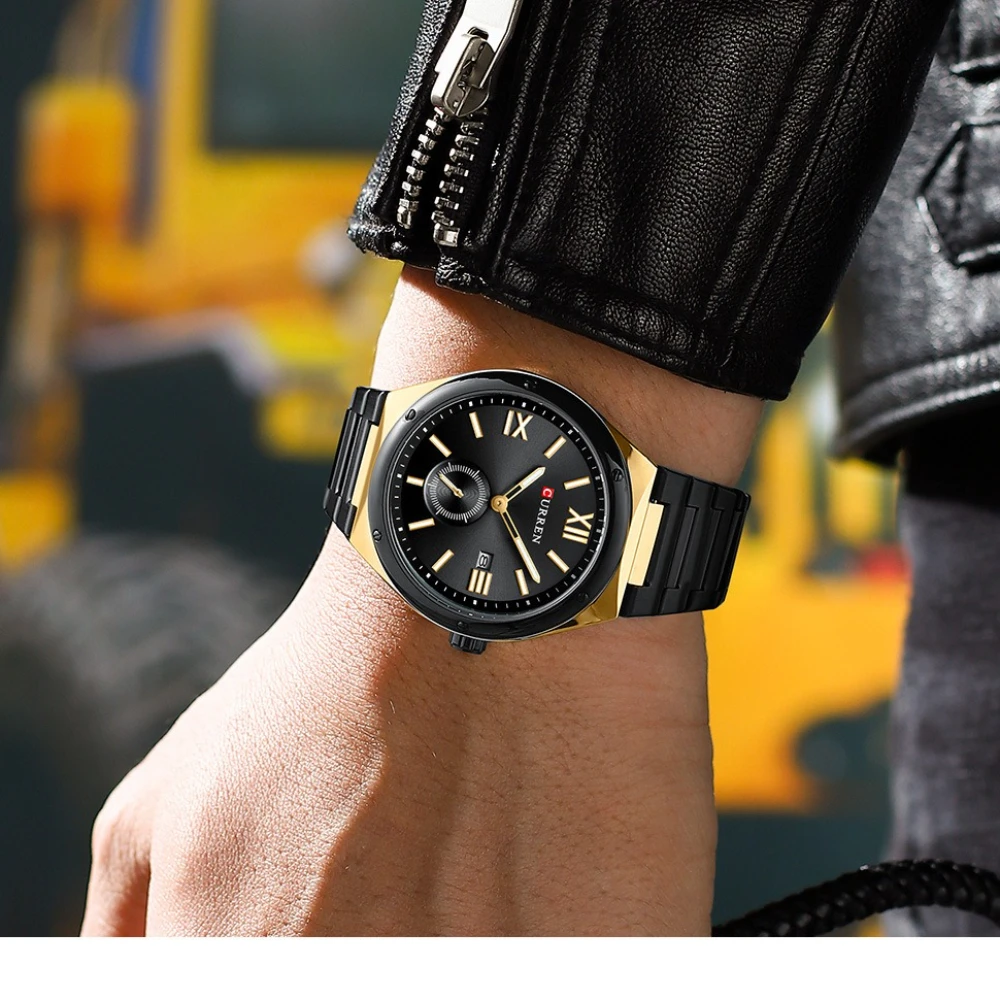 CURREN 8471 Luxury Steel Strip Men's Watch Waterproof Quartz Calendar Business Watches for Men Relogios Masculino Reloj Hombre