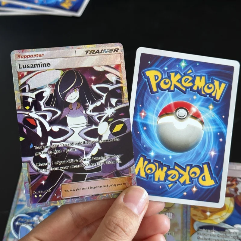 Diy Pokemon PTcg Pocket Cards Immersive Trainer Lusamine Lillie Lisia May Copycat B1 Mega Rising App Game Card