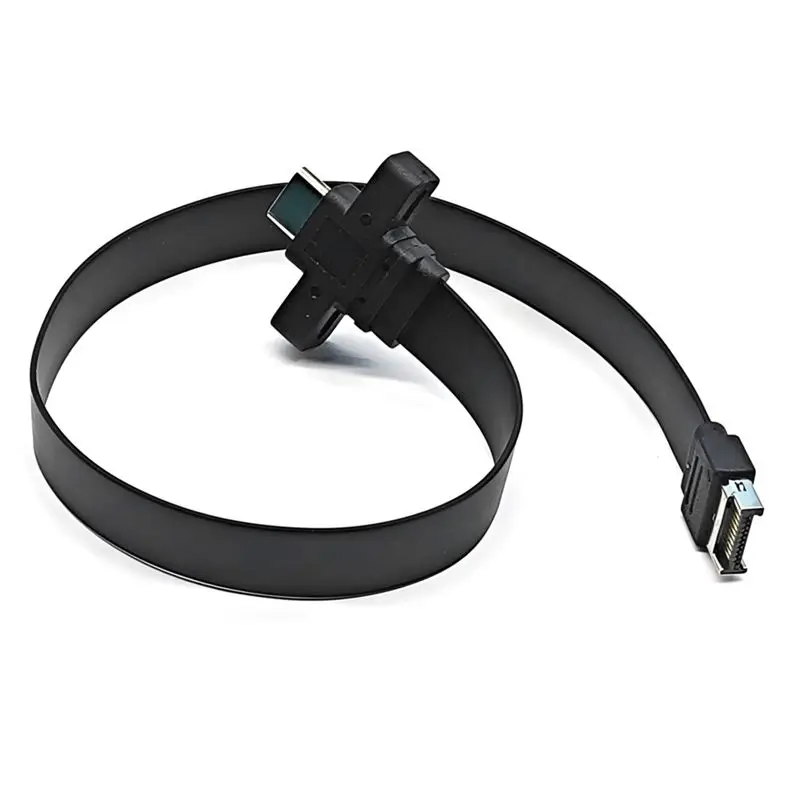 AED6-Connectors USB 3.2 Front Panel Extension Cable,Gen2x2 Baffle Cable TYPE-E To Chassis Type-C Front C Female 10G/20Gbps