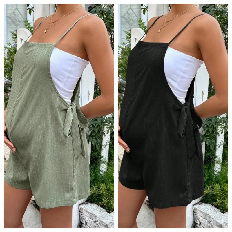 

Летние тонкие свободные шорты для беременных с регулируемой талией на бретелях, коллекция 2026 года (Европа и Америка)