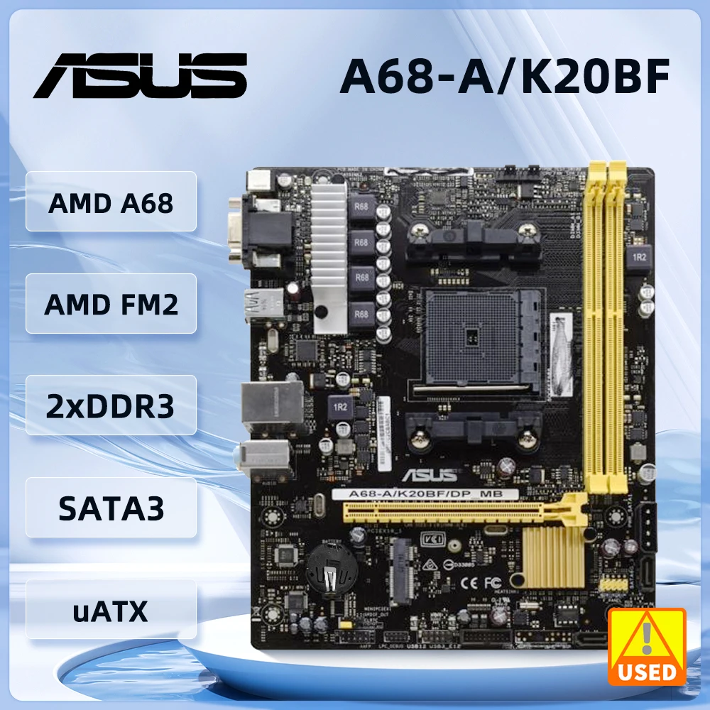 ASUS A68-A/K20BF Motherbaord Socket FM2+ AMD A68H DDR3 16GB support A10-7850K A10-6700 A4-7300B A8-6500B cpu Micro ATX